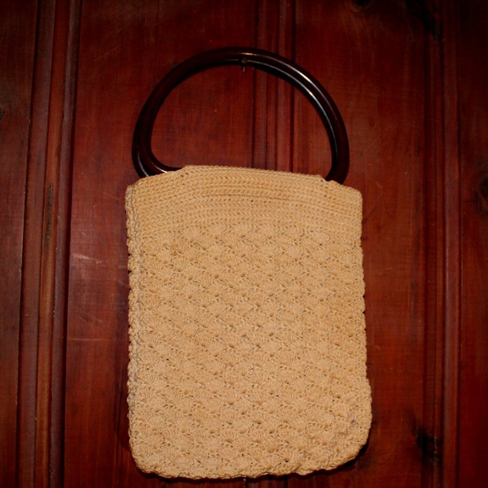 Vintage Handwoven bakelit handbag